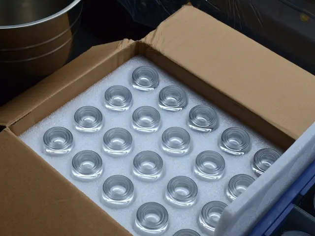 Glass tealight holders boxed for transport