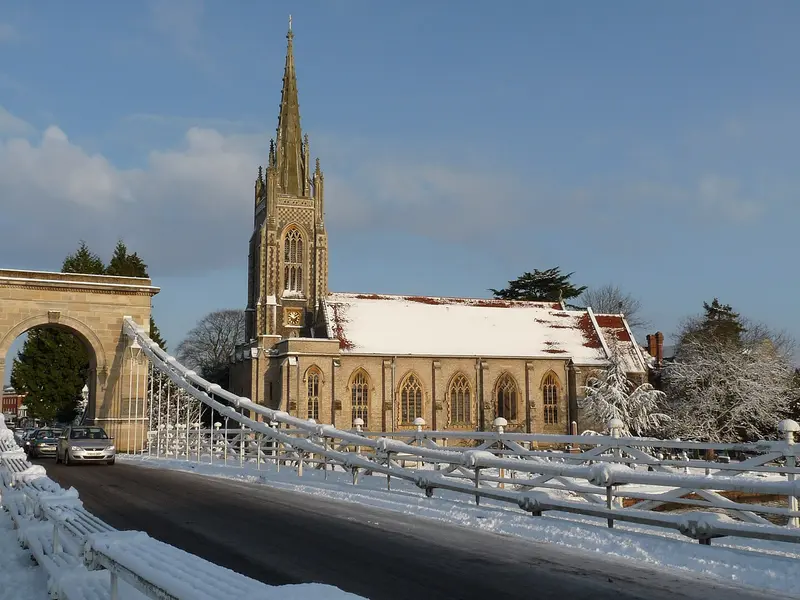 Marlow Bridge and All Saints church from the Thames